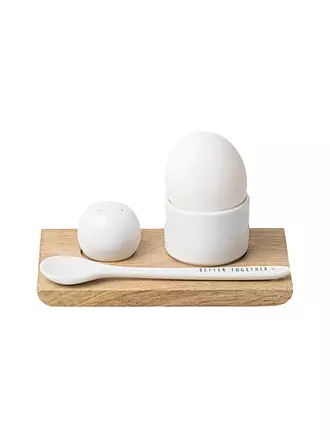 RAEDER | Juego de hueveras EIN HERZ 14x8,3x4cm Blanco | weiss